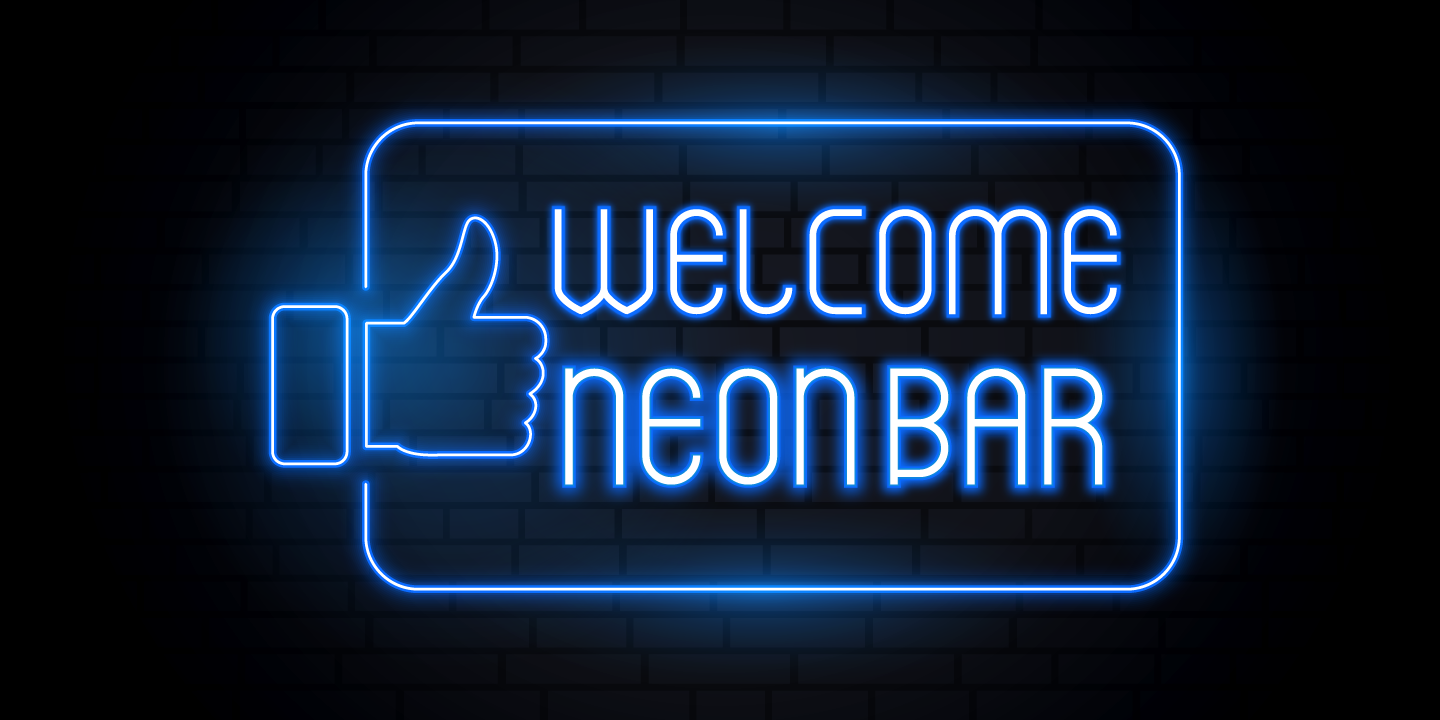 Neon Bar Font preview
